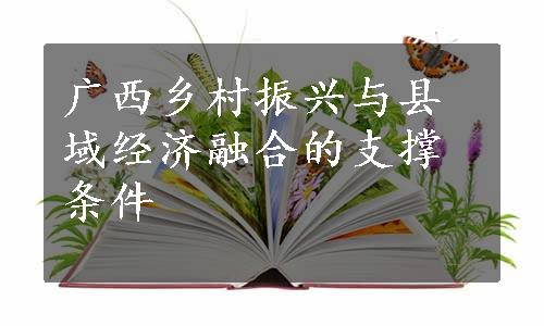 广西乡村振兴与县域经济融合的支撑条件