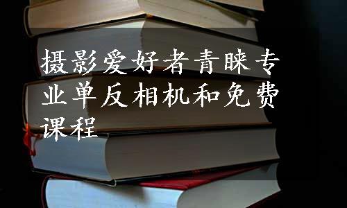 摄影爱好者青睐专业单反相机和免费课程