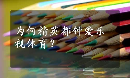 为何精英都钟爱乐视体育？