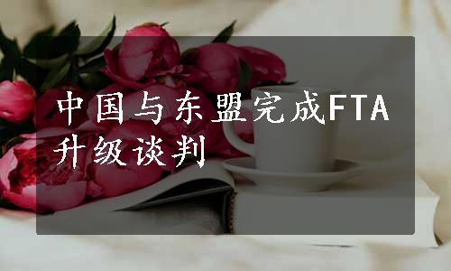 中国与东盟完成FTA升级谈判