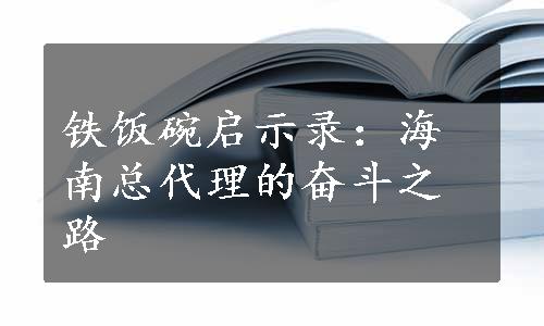 铁饭碗启示录：海南总代理的奋斗之路