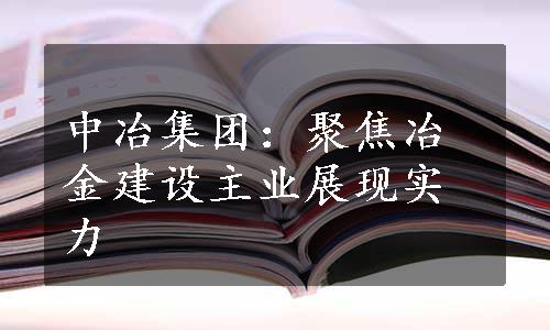 中冶集团：聚焦冶金建设主业展现实力