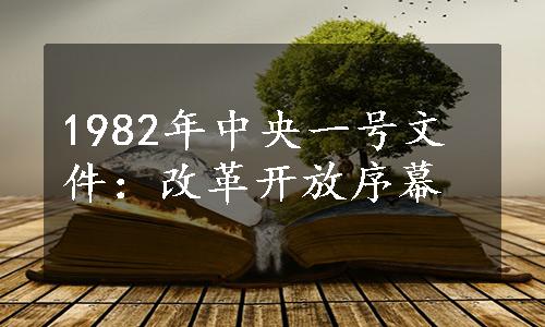 1982年中央一号文件：改革开放序幕