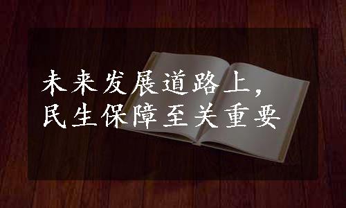 未来发展道路上，民生保障至关重要