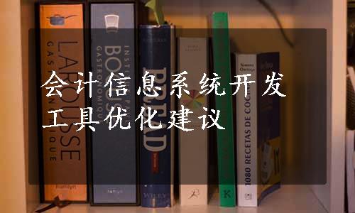 会计信息系统开发工具优化建议