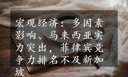 宏观经济：多因素影响、马来西亚实力突出，菲律宾竞争力排名不及新加坡