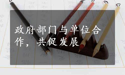 政府部门与单位合作，共促发展