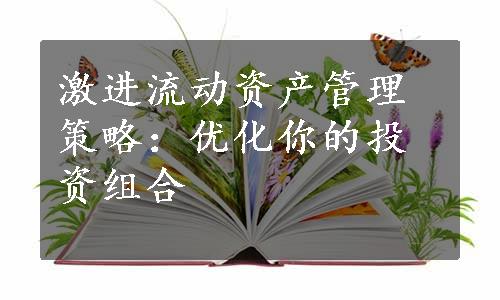 激进流动资产管理策略：优化你的投资组合