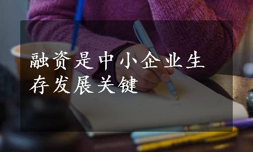 融资是中小企业生存发展关键