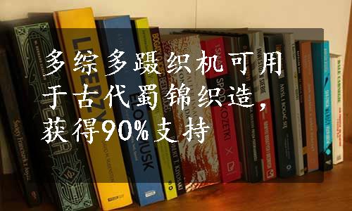 多综多蹑织机可用于古代蜀锦织造，获得90%支持