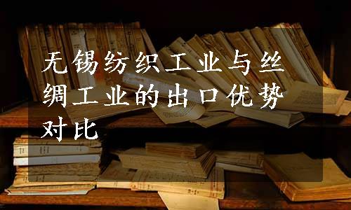 无锡纺织工业与丝绸工业的出口优势对比