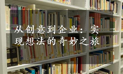 从创意到企业：实现想法的奇妙之旅