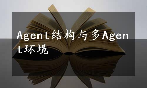 Agent结构与多Agent环境