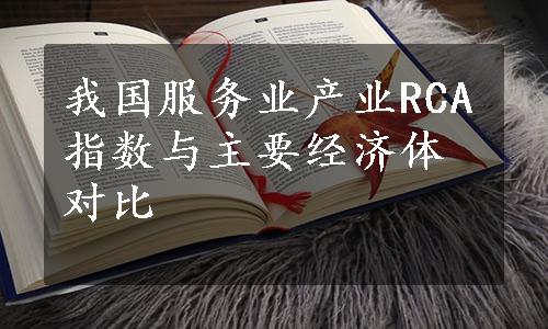 我国服务业产业RCA指数与主要经济体对比