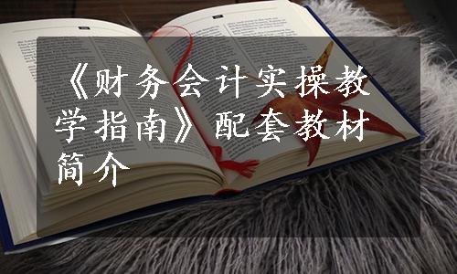 《财务会计实操教学指南》配套教材简介