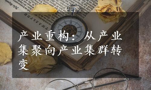 产业重构：从产业集聚向产业集群转变