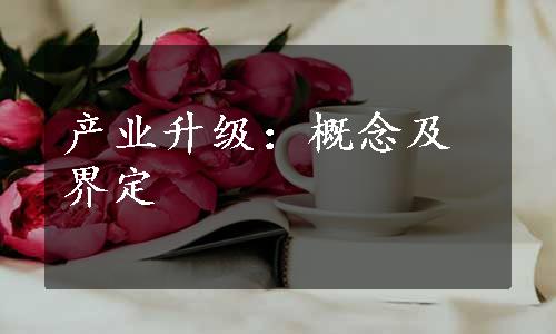 产业升级：概念及界定