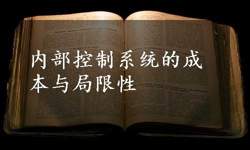 内部控制系统的成本与局限性