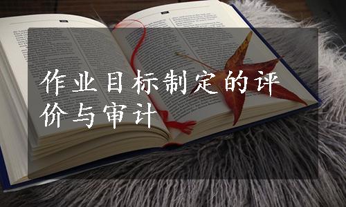 作业目标制定的评价与审计