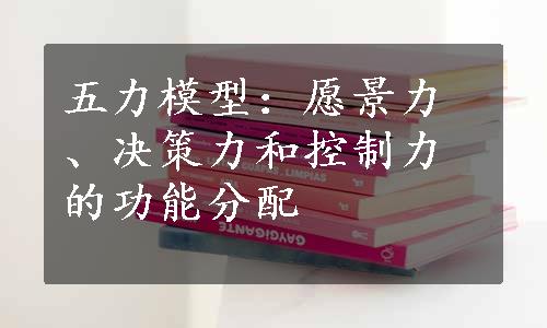 五力模型：愿景力、决策力和控制力的功能分配