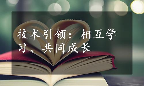 技术引领：相互学习、共同成长