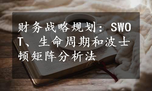 财务战略规划：SWOT、生命周期和波士顿矩阵分析法