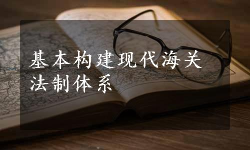 基本构建现代海关法制体系