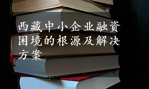 西藏中小企业融资困境的根源及解决方案