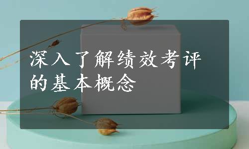 深入了解绩效考评的基本概念