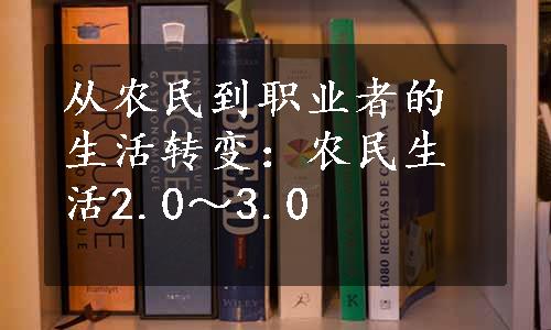 从农民到职业者的生活转变：农民生活2.0～3.0