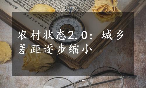 农村状态2.0：城乡差距逐步缩小