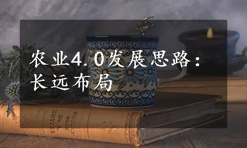 农业4.0发展思路：长远布局 