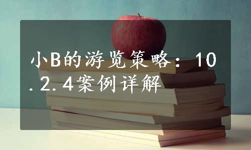 小B的游览策略：10.2.4案例详解