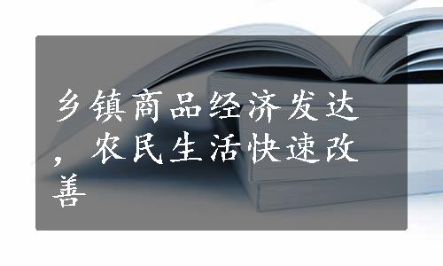 乡镇商品经济发达，农民生活快速改善