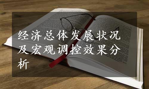 经济总体发展状况及宏观调控效果分析