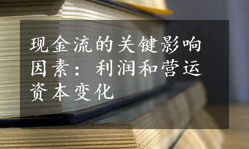 现金流的关键影响因素：利润和营运资本变化