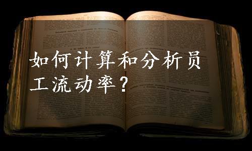 如何计算和分析员工流动率？