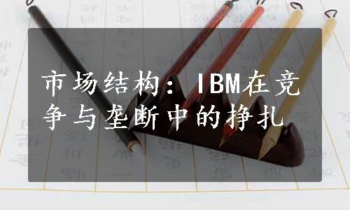 市场结构：IBM在竞争与垄断中的挣扎