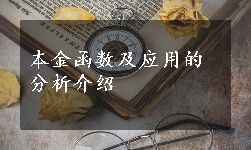 本金函数及应用的分析介绍