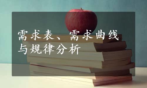 需求表、需求曲线与规律分析