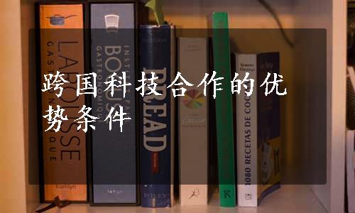 跨国科技合作的优势条件