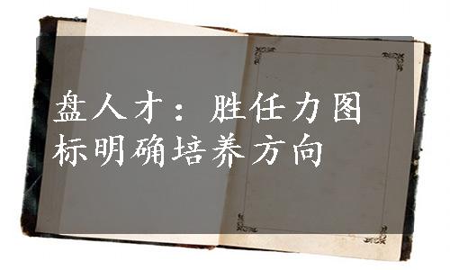 盘人才：胜任力图标明确培养方向