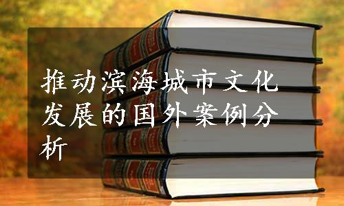 推动滨海城市文化发展的国外案例分析