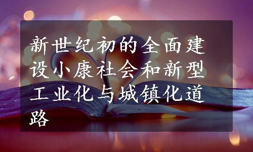 新世纪初的全面建设小康社会和新型工业化与城镇化道路