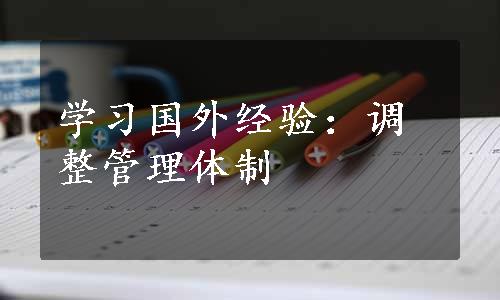 学习国外经验：调整管理体制