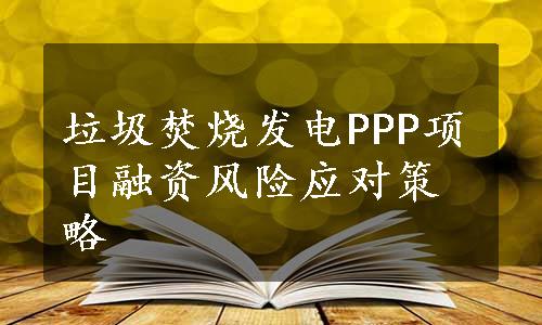 垃圾焚烧发电PPP项目融资风险应对策略