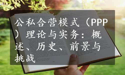 公私合营模式（PPP）理论与实务：概述、历史、前景与挑战