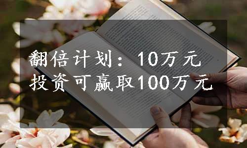 翻倍计划：10万元投资可赢取100万元