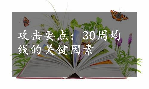 攻击要点：30周均线的关键因素