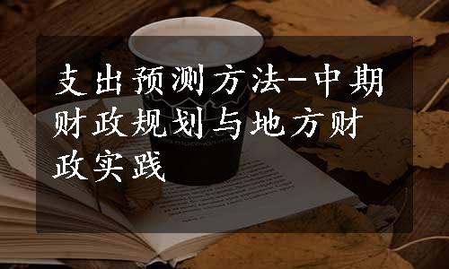 支出预测方法-中期财政规划与地方财政实践